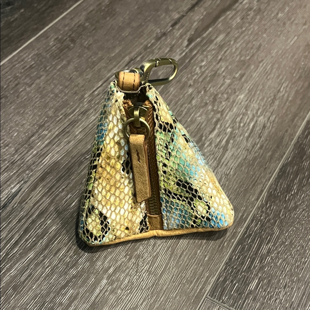 HOBO Multicolor Snakeskin Triangle Wallet